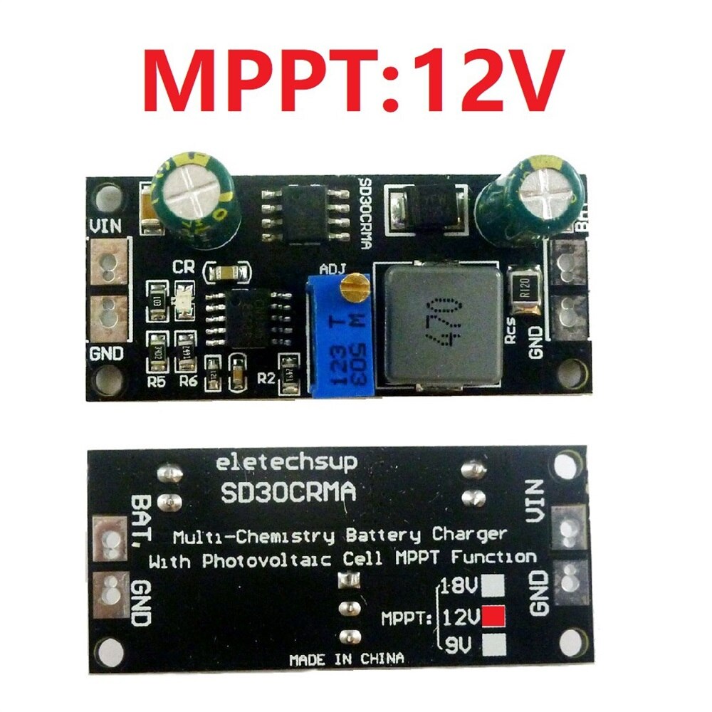 

Aideepen MPPT Солнечный контроллер заряда для литий-ионных аккумуляторов 1A