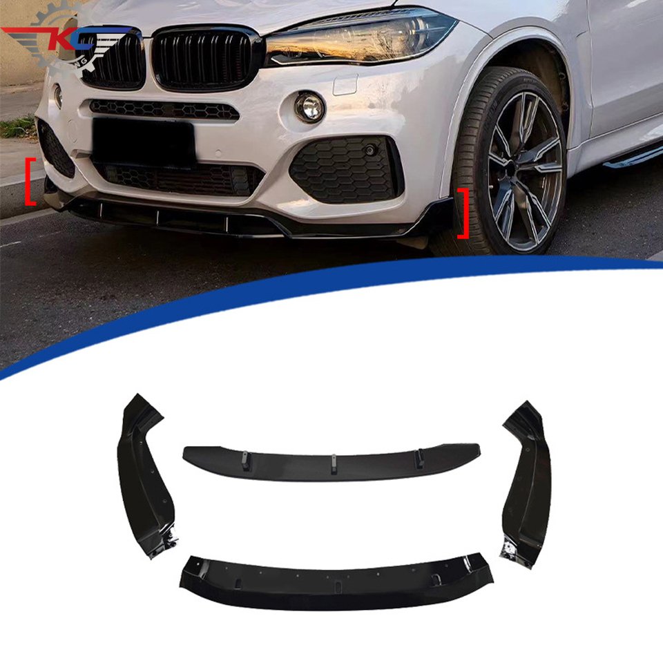 

Для BMW X6 F16 Sport Model 2014-2018 глянцевый черный передний бампер сплиттер для губ Canards ABS 4 шт./компл.