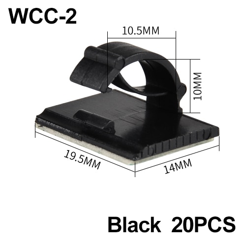

Кабельные зажимы WCC2, 20 шт., черный/белый