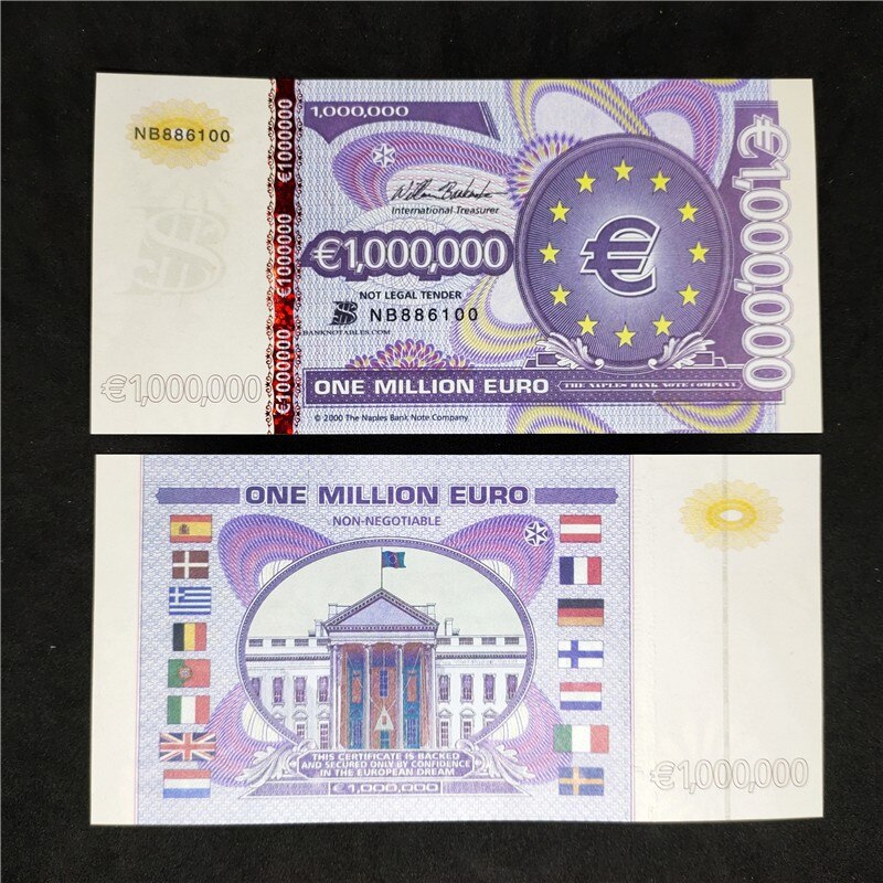 

Юбилейная флуоресцентная банкнота Million Euro