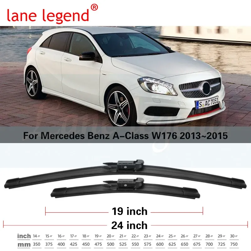 

Щетки стеклоочистителя A160 A180 A200 A45 2013, для Mercedes Benz A-Class W176 2014 ~ 2015, автомобильные Стеклоочистители