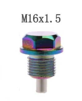

M12 M14 M16 M20 * 1,5 / 1,25 мм Нео Хромированный алюминиевый магнитный сливной болт для масла, гайка для сливной пробки масляного картера, автомобильные общие аксессуары