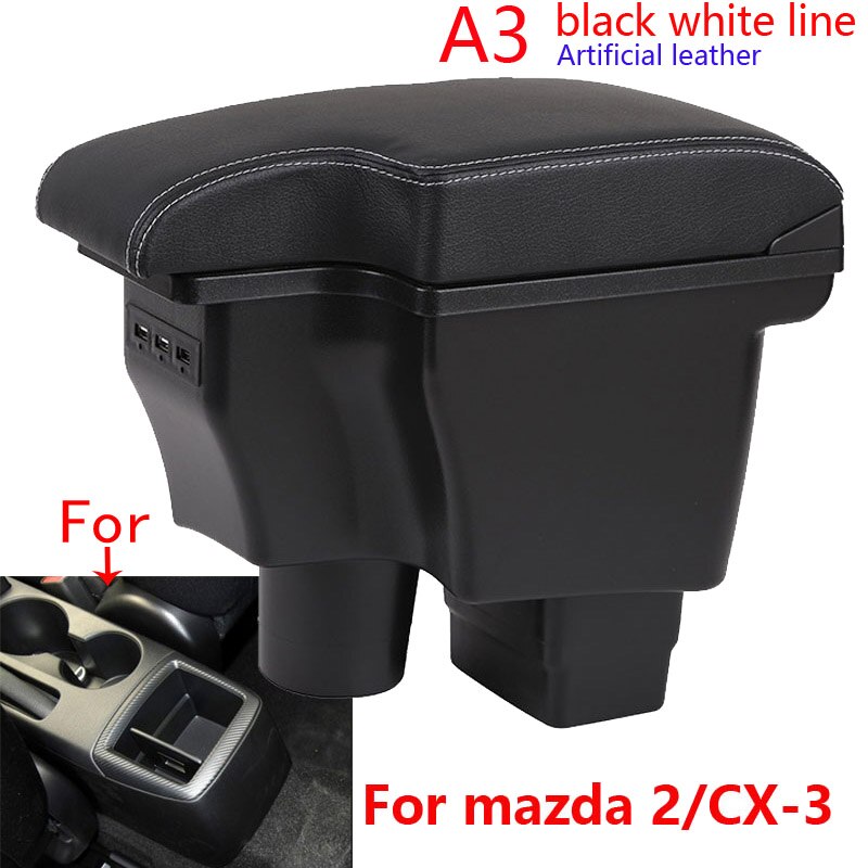 

Подлокотник для MAZDA, модифицированный подлокотник для Mazda 2 skyфитнес версия cx3, аксессуары для автомобиля, интерьер, USB