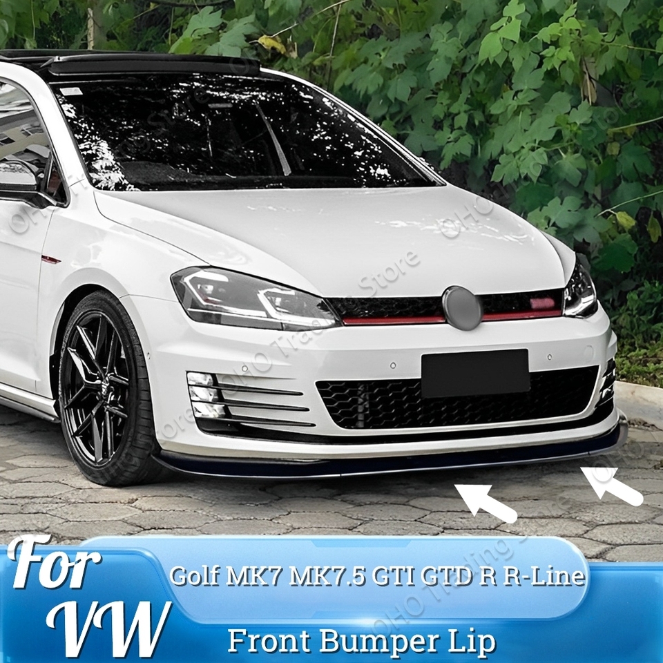 

Для Volkswagen Golf 7 MK7 MK 7,5 GTI GTD R Rline 2012-2017 Автомобильный передний бампер, разделитель губ, диффузор, нижний бампер, тюнинг губ Canard