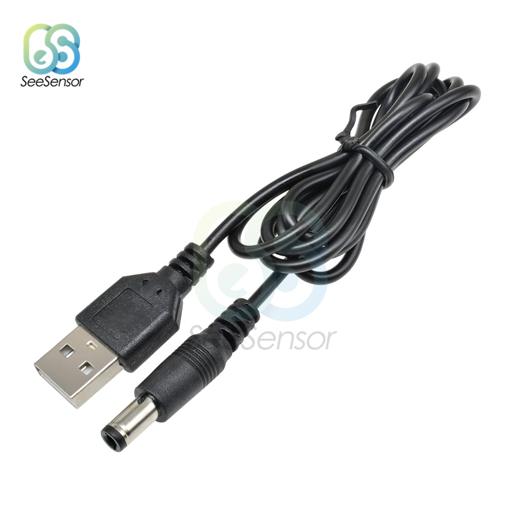 

80 см USB-порт к 5,5*2,1 мм 5 В DC Цилиндрический разъем кабель питания USB конвертер адаптер Удлинительный кабель