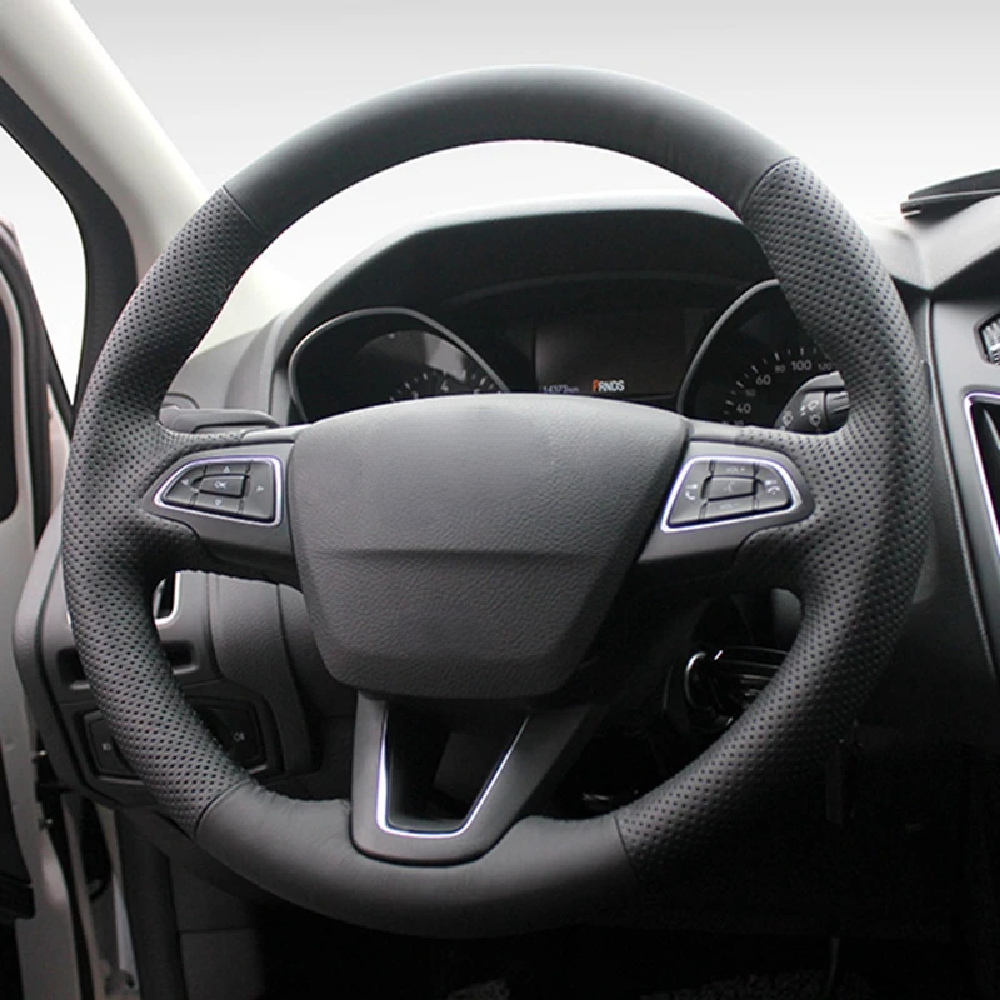 

Оплетка из натуральной кожи для Ford Focus 3 2015-2018 Escape 2016-2018 Kuga 2016-2018, автомобильные аксессуары