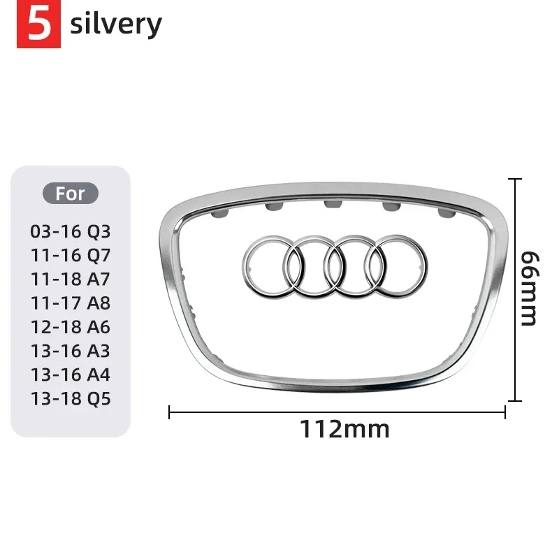 

Автомобильная наклейка на руль для Audi A6L A3 A4 A5 A6 A7 A8 Q3 Q5 Q7 Q8 TT S5 S7 S8 RS7 RS6 эмблема замена логотипа автомобильные аксессуары