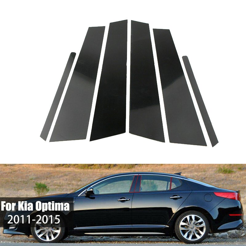 

KIA Optima K5 2011-2015 Черный Глянцевый Безупречный Боковой Люк На Окно Двери BC Sritker Поликарбонат Хромированный Стиль Со...
