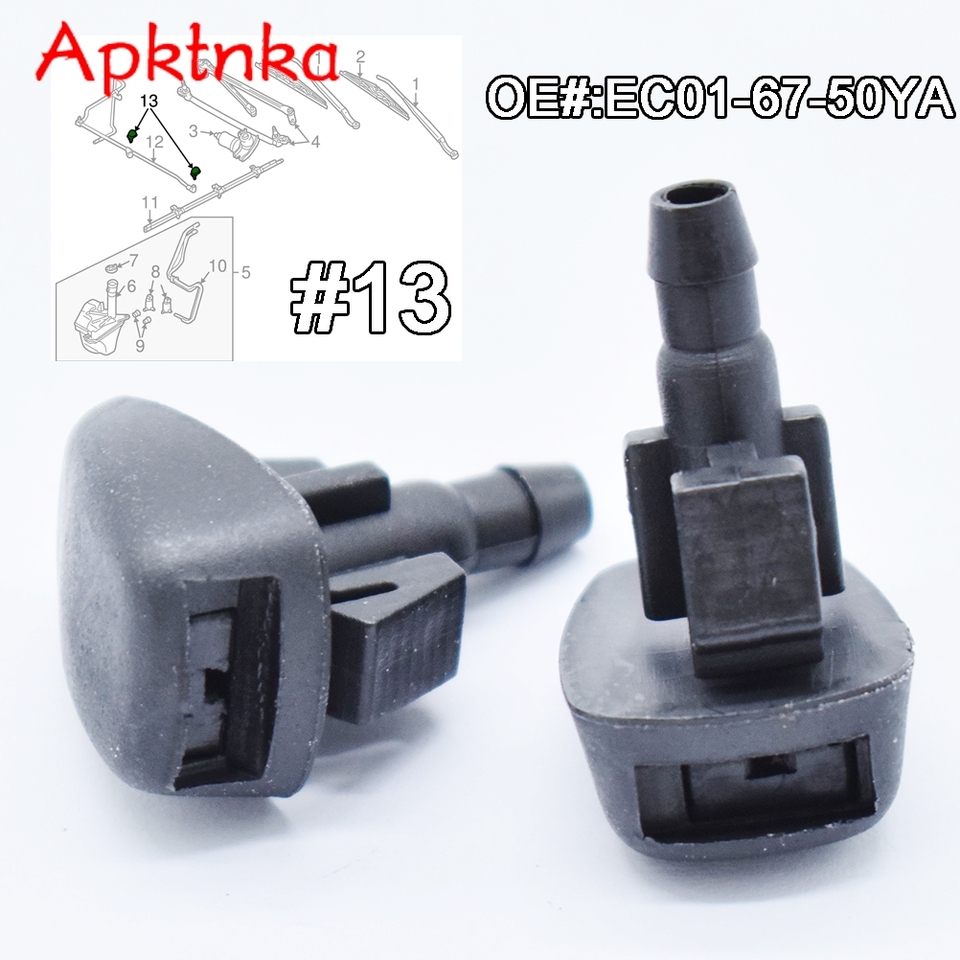 

Пара передних форсунок стеклоочистителя, струйный спрей для Mazda Tribute MK1 2001 - 2006 для Mazda3 3 6 2009 2010 2011 2012 OE # EC01-67-50YA