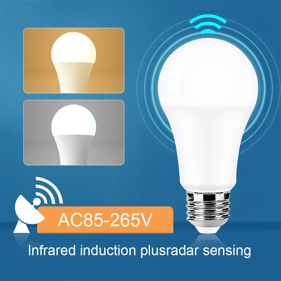 

Светодиодные лампы с датчиком движения Lampada E27 220В