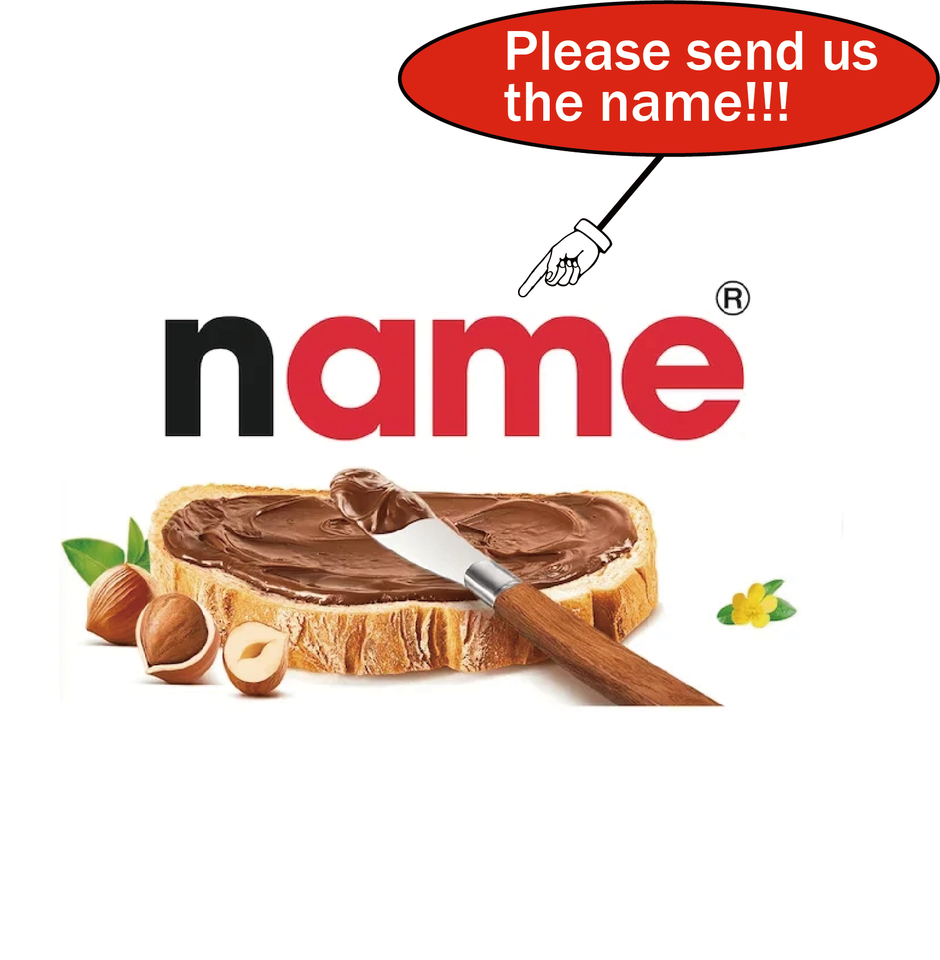 

Виниловая наклейка на банку Nutella, персонализированная