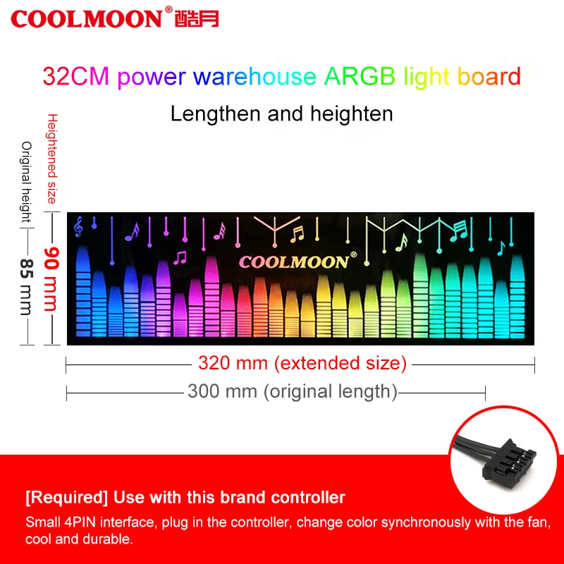 

Coolmoon RGB подсветка блока питания