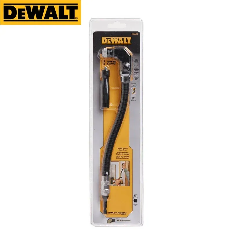 

DEWALT DWAMRASET, прямоугольный адаптер для дрели, система FlexTorq 4-в-1, гибкий вал, 12-дюймовый переходник для шланга DWARAFS 300 мм