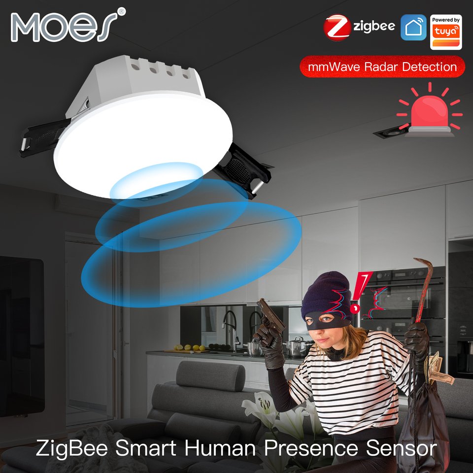 

Умный датчик присутствия MoesHouse 2 в 1