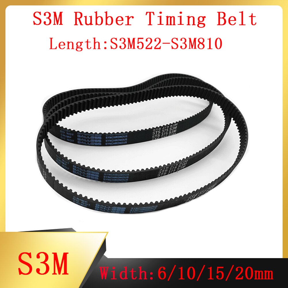 

Резиновый синхронный ремень ГРМ Belt-S3M 6/10/15/20 мм