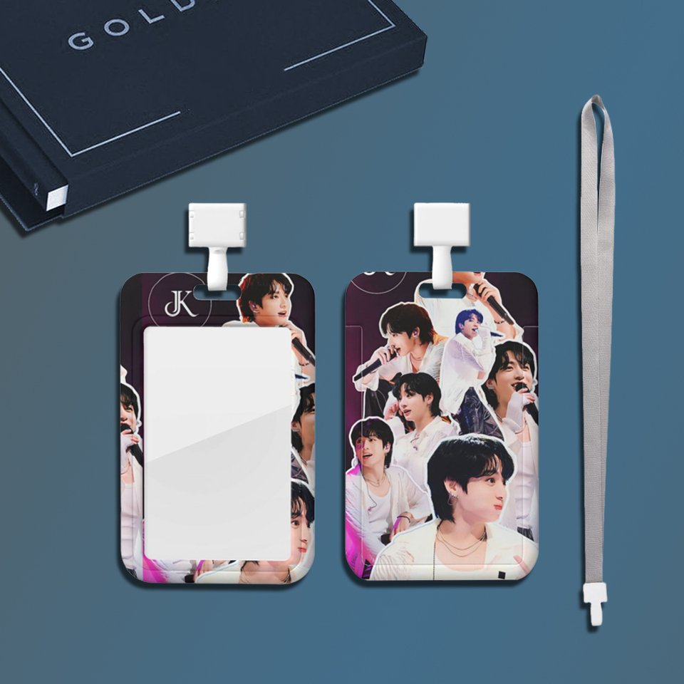 

Золотой держатель для фотокарток K-POP