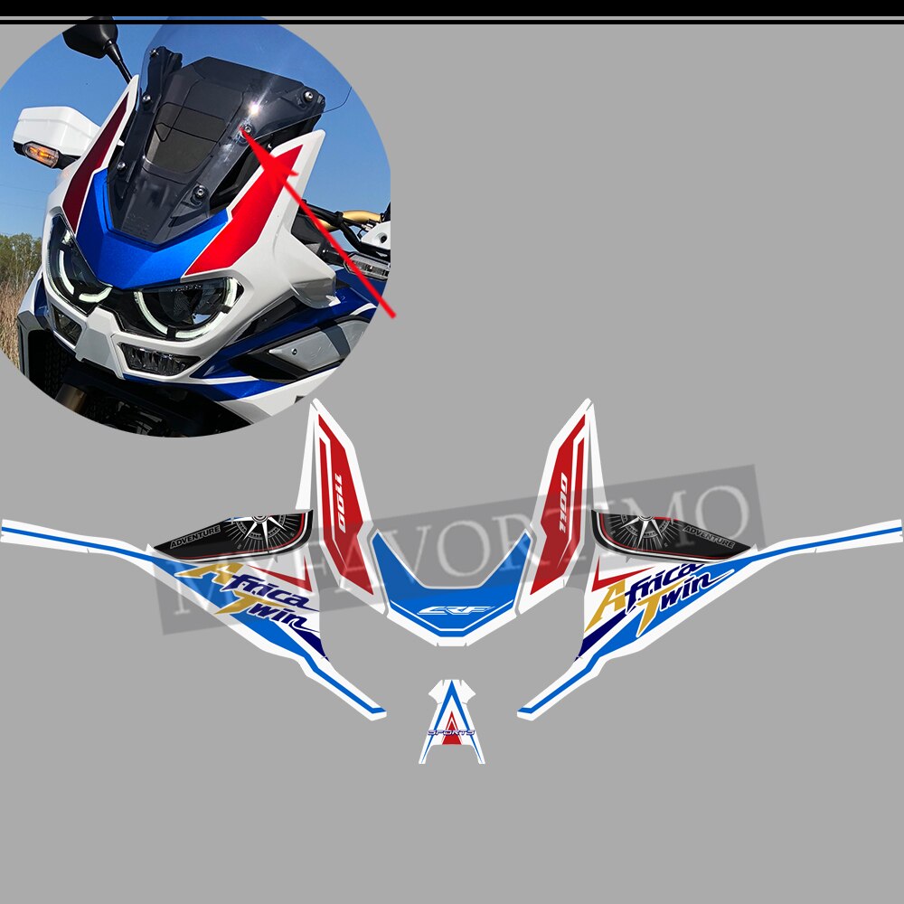 

Наклейки на бак для Honda CRF1100 CRF 1100 L Kit Приключения ADV козырек комплект Африка двойная защита сторона 2019 2020 2021