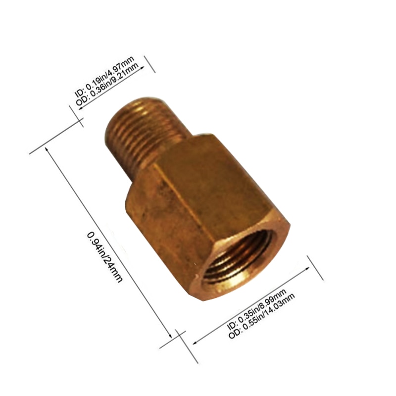 

Переходник с внутренней резьбы на наружную резьбу 1/8 NPT 1/8 BSPT