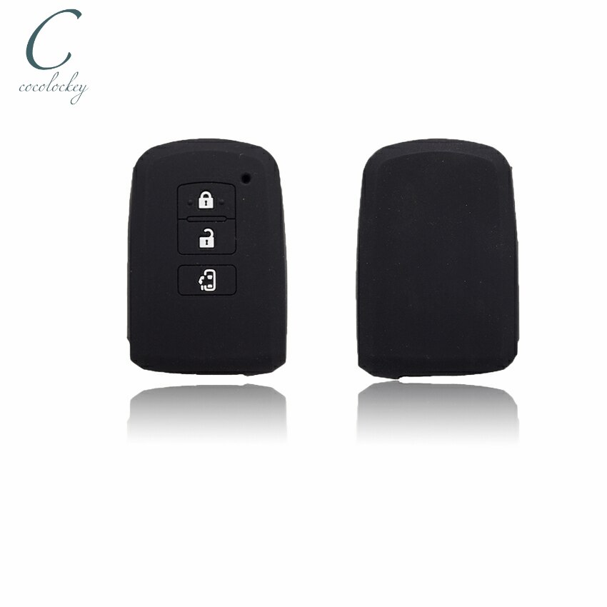 

Cocolockey, чехол для автомобильного ключа, чехол для toyota wish, ноя, сиента, 3 кнопки, силиконовый держатель для ключа, чехол для ключа без ключа для автомобиля