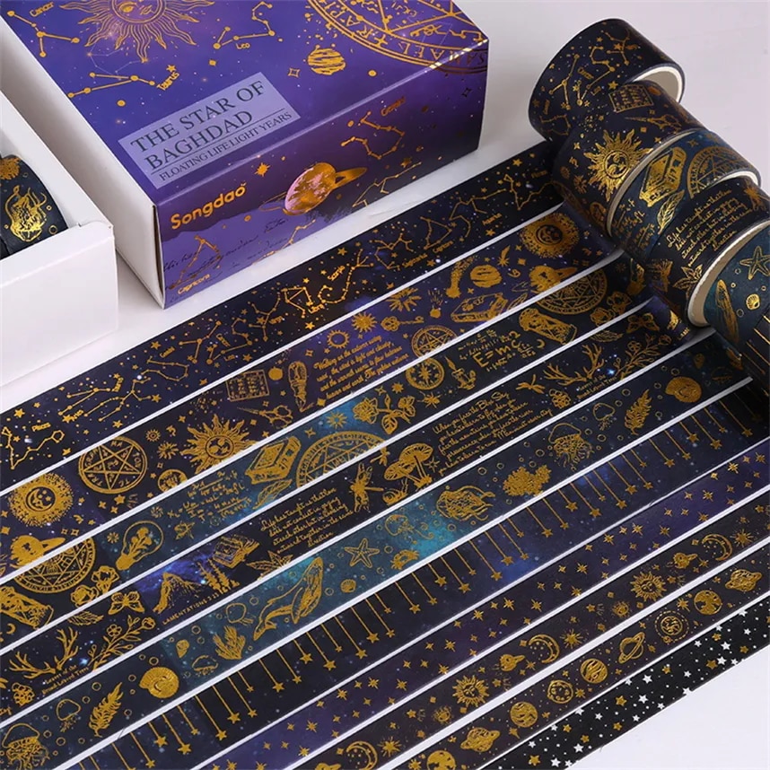 

Washi лента YHOCYWJ звездное небо 10 шт.