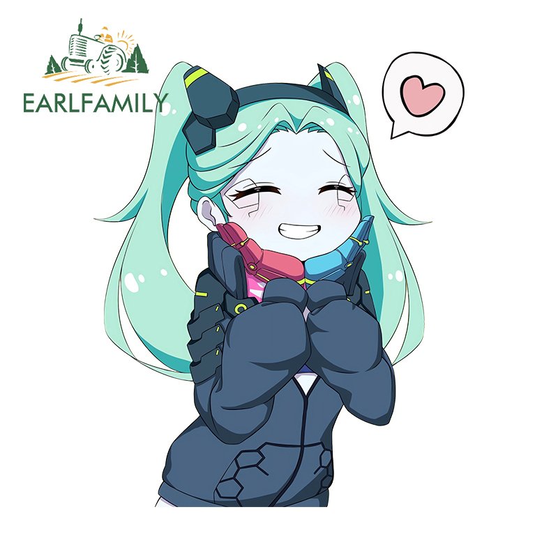 

EARLFAMILY 13 см x 10,3 см для Raphtalia, милые автомобильные аксессуары, наклейка на багажник, мотоцикл, наклейки, аниме, декор для ноутбука, холодильников