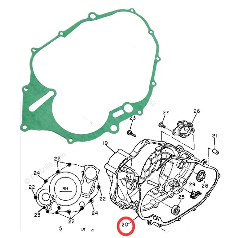 

Прокладка крышки сцепления для Yamaha XT600 XT 600 1984-1995 TT600 TT 600 1983-1986 XT550 XT 550 1982-1983 SRX600 1986