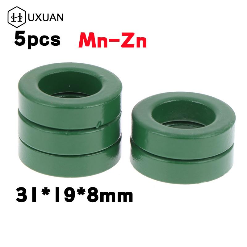 

5 шт. зеленые ферритовые кольца HUXUAN 31x19x8 мм