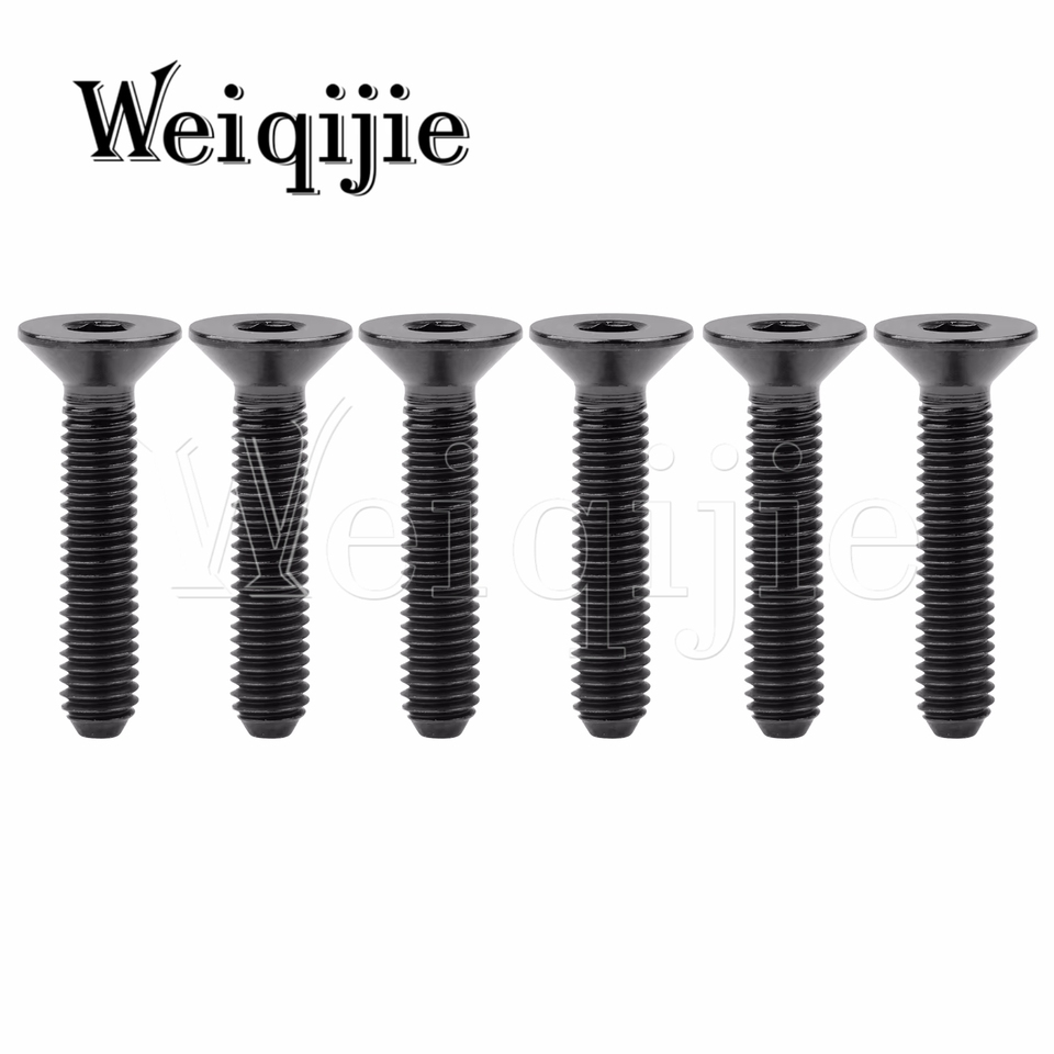 

Weiqijie 6 шт. титановые болты M3x6/8/10/12/15/18/20 мм винты с потайной головкой для велосипедных болтов