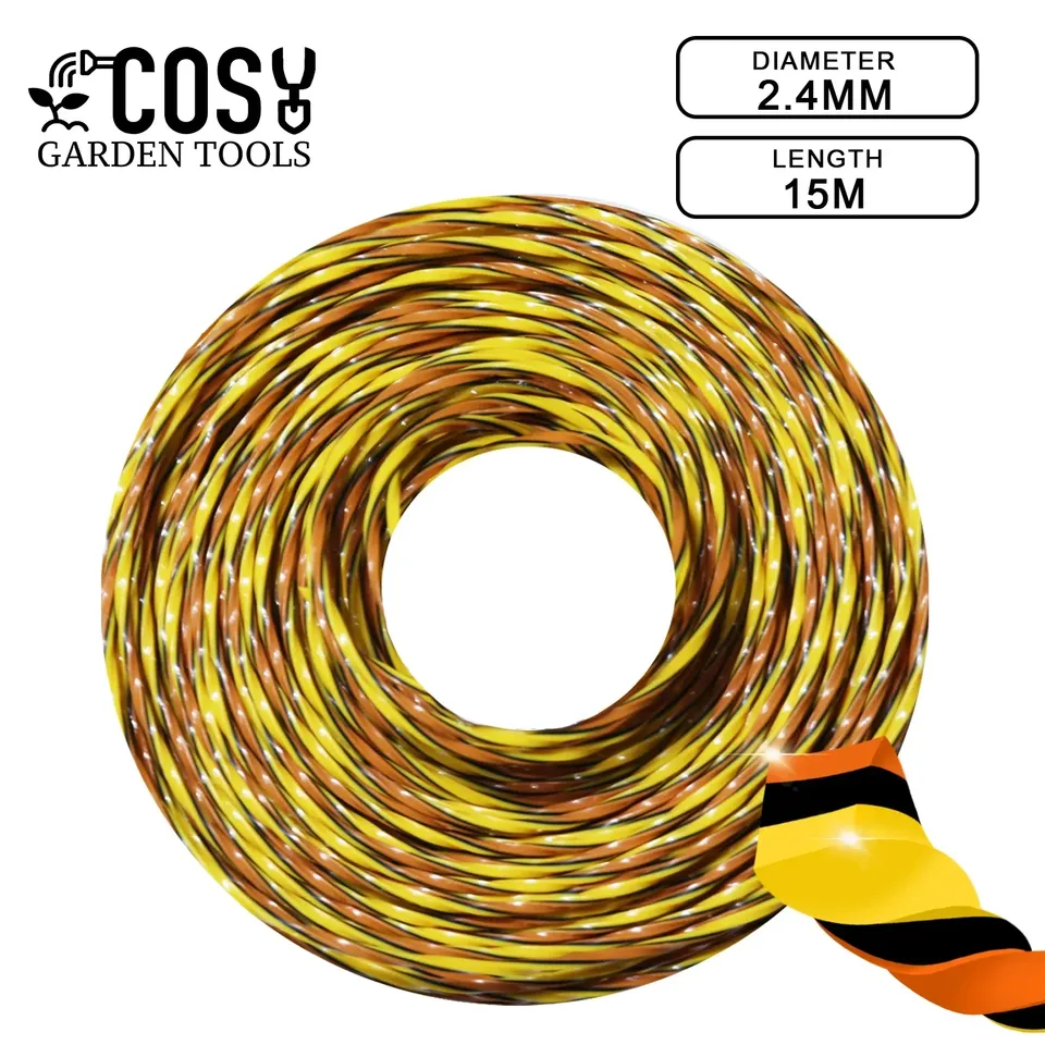 

COSY GARDEN TOOLS Спиральная струна для триммера 2,4 мм 15 м