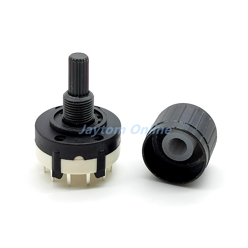 

1 шт. RS26, 2-полюсный, 6-позиционный, выбираемый, поворотный переключатель каналов с крышками, одноэтажный поворотный переключатель, диапазон селектора