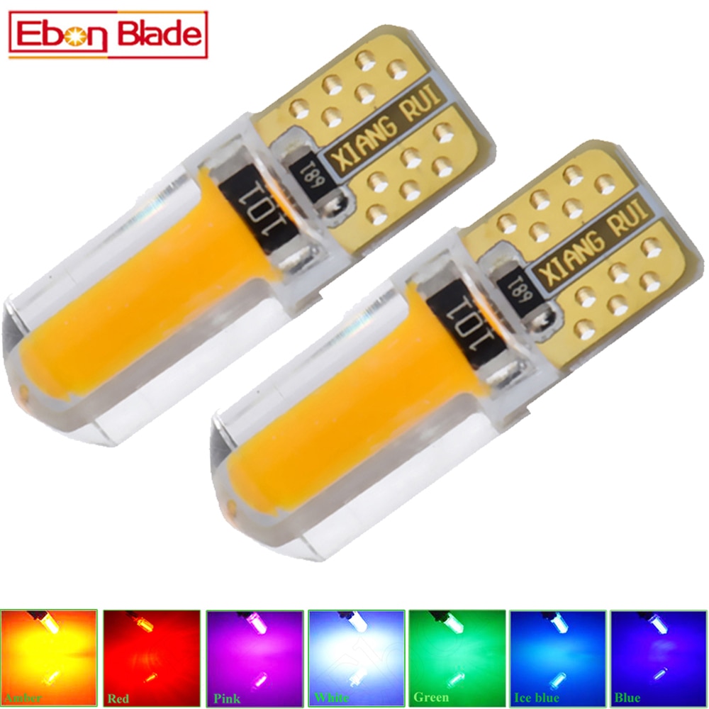 

2 X Желтый янтарь светодиодный T10 W5W COB Автомобильный светодиодный фонарь габаритный фонарь внутренний боковой свет Предупреждение ющая лампа для габаритных огней s 12 в авто
