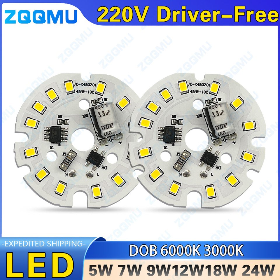 

Светодиодные чипы NoEnName_Null ZQ-220V 24Вт 18Вт 12Вт 9Вт 7Вт 5Вт