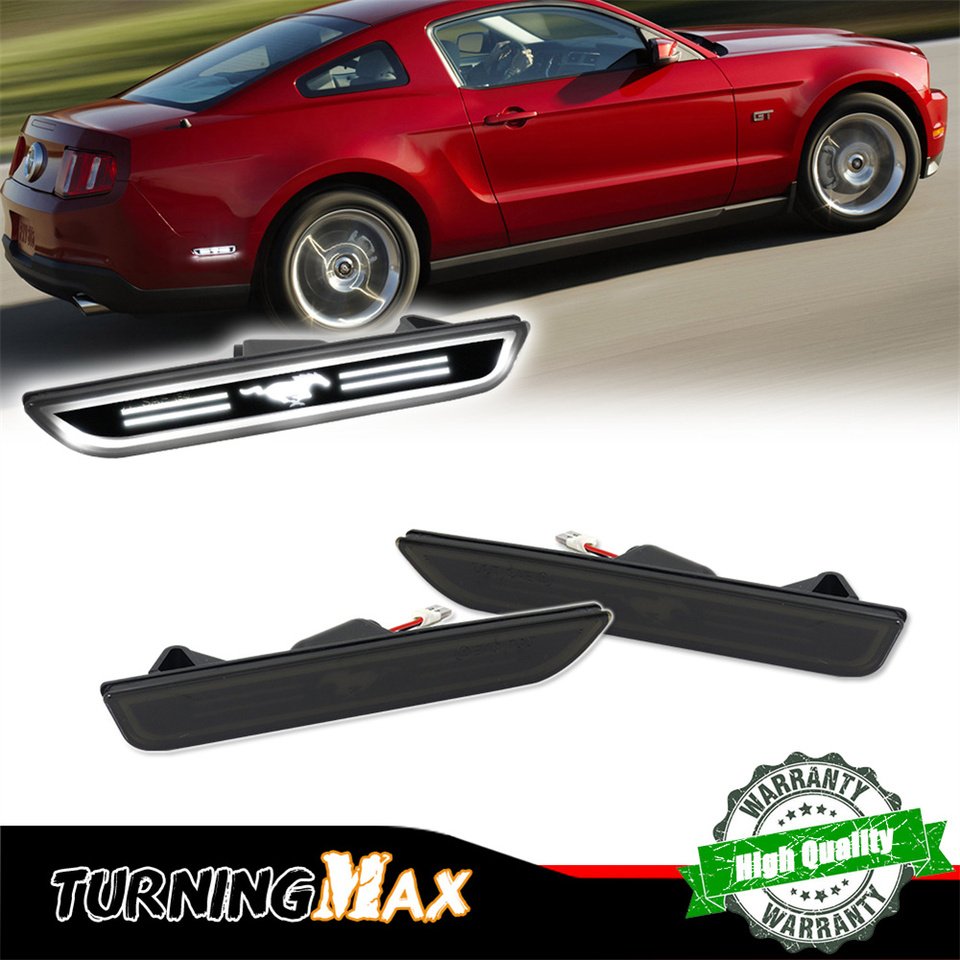 

Светодиодные Задние Боковые Габаритные Фонари Ford Mustang 2010-2021, Красные/белые Лампы С Логотипом Лошади, Задние Фонари T10