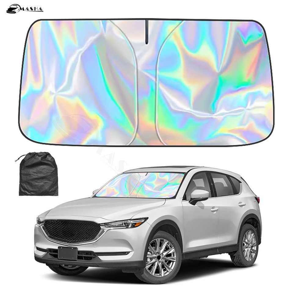 

Лазерный солнцезащитный козырек на лобовое стекло для Mazda CX-5 2017-2020 2021 2022 2023 CX5, защита от солнца на окно, складные блоки, УФ-лучи