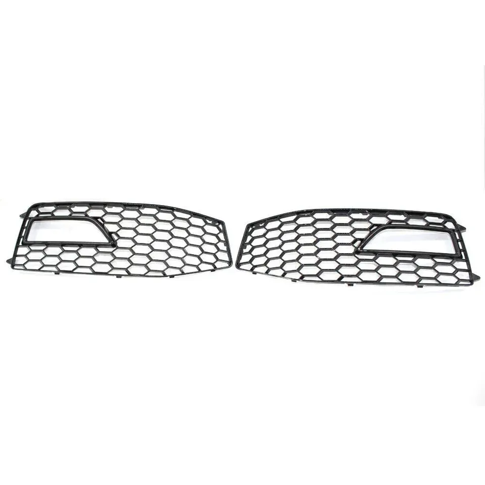 

2X в форме сот, крышка противотуманной фары, решетка для Audi A4 B8.5 S-Line S4 2012 2013 2014 2015, сетчатый передний бампер, нижняя решетка RS4