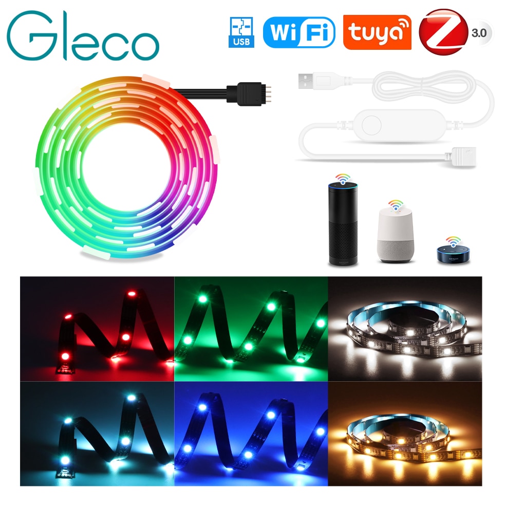 

Gleco светодиодная лента RGB/RGB+W/RGB+WW USB 5В