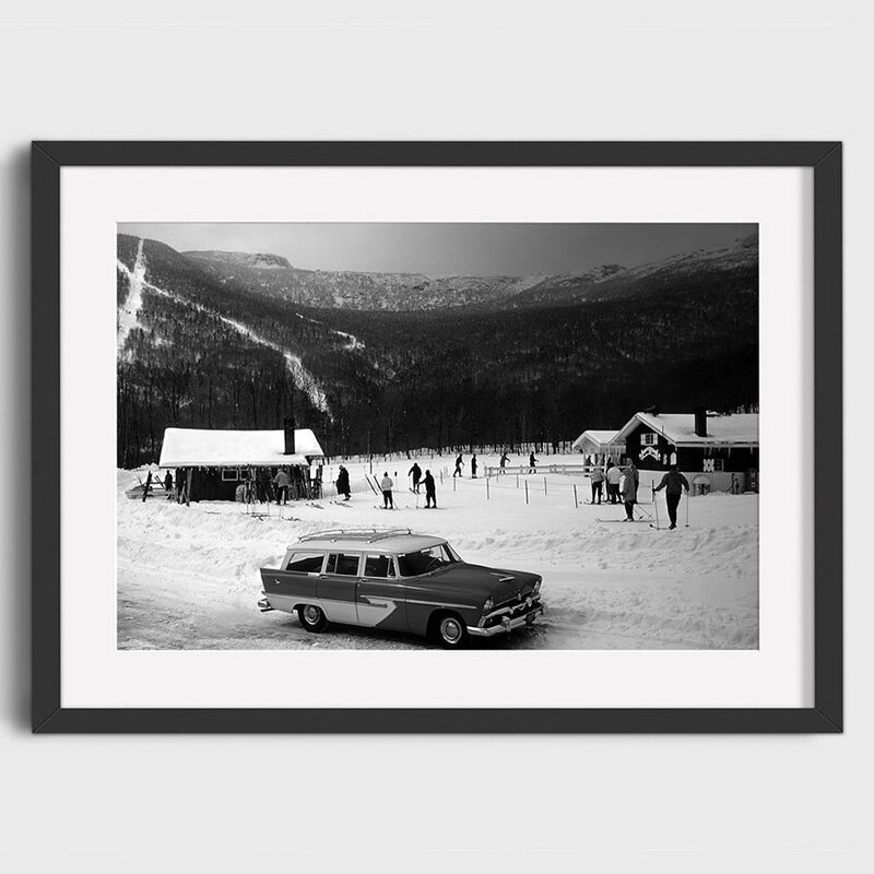 

Винтажная фотопечать для катания на лыжах на холсте