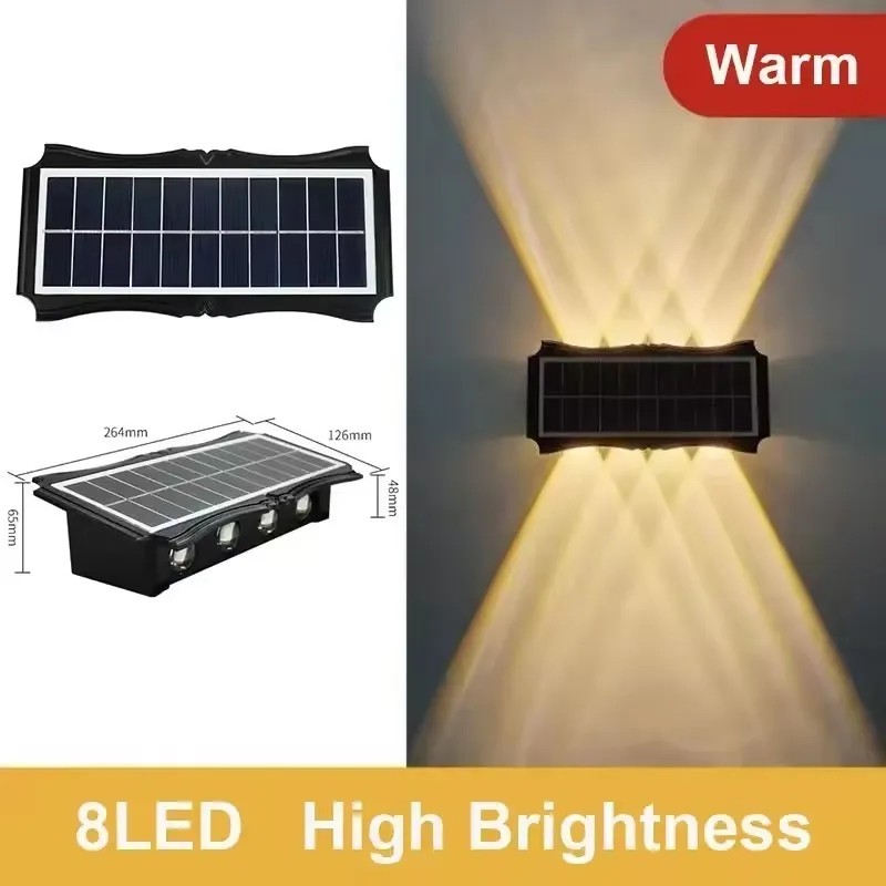 

Солнечная настенная лампа NIMIMOON RGB/теплый белый 4/6/8 LED