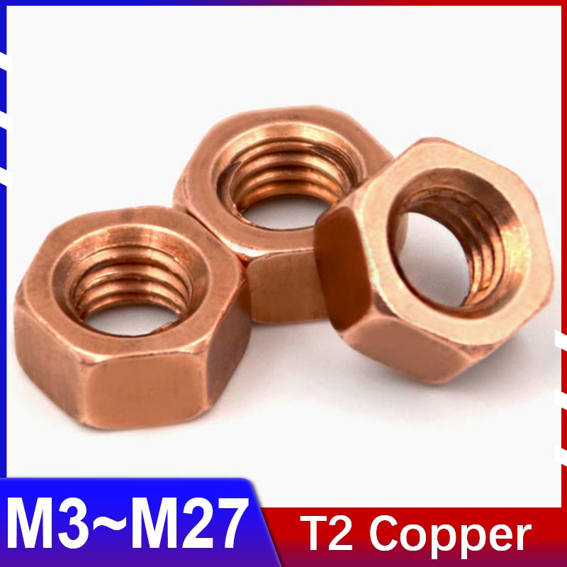 

Медные шестигранные гайки M3-M27