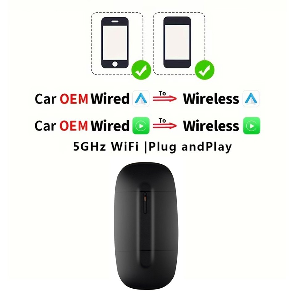 

Проводной адаптер к беспроводному Android Auto CarPlay Box для Audi Toyota Mazda Nissan Chevrolet Suzuki Subaru Kia Ford Opel Skoda