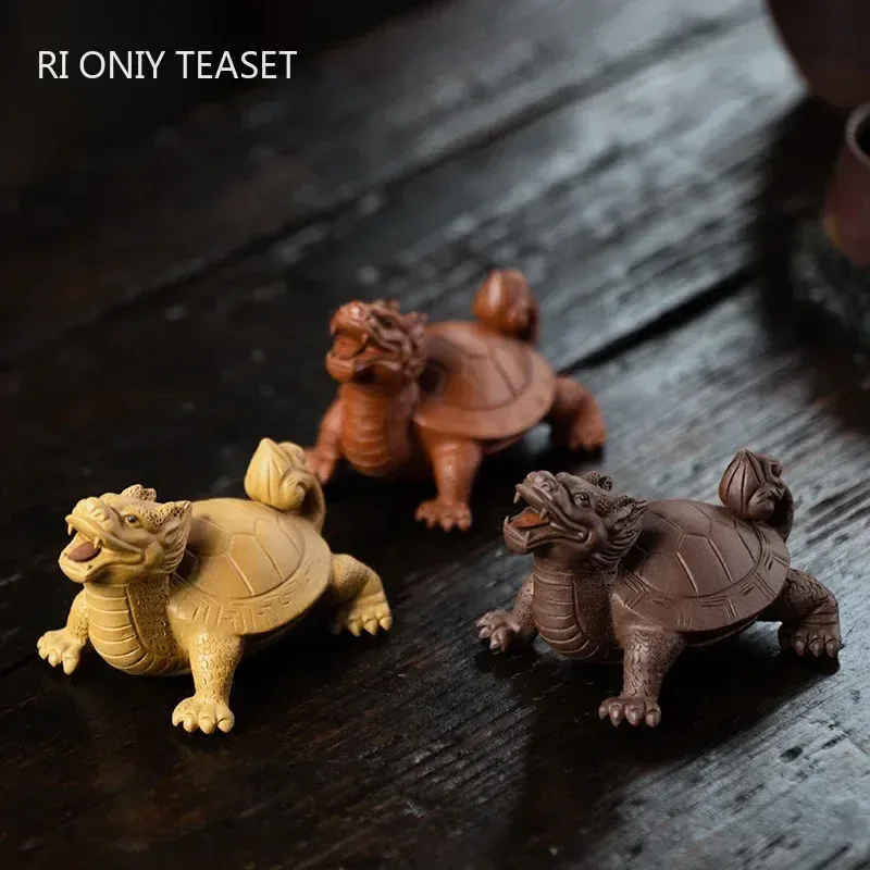 

Статуя дракона черепахи из фиолетовой глины RI ONIY TEASET