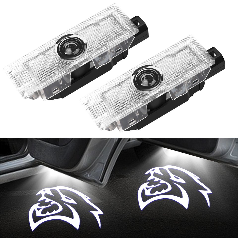 

2 Шт., Фонари С Эмблемой Автомобиля Hellcat Shadow Для Dodge Challenger Charger Caliber Journey Door Welcome Light