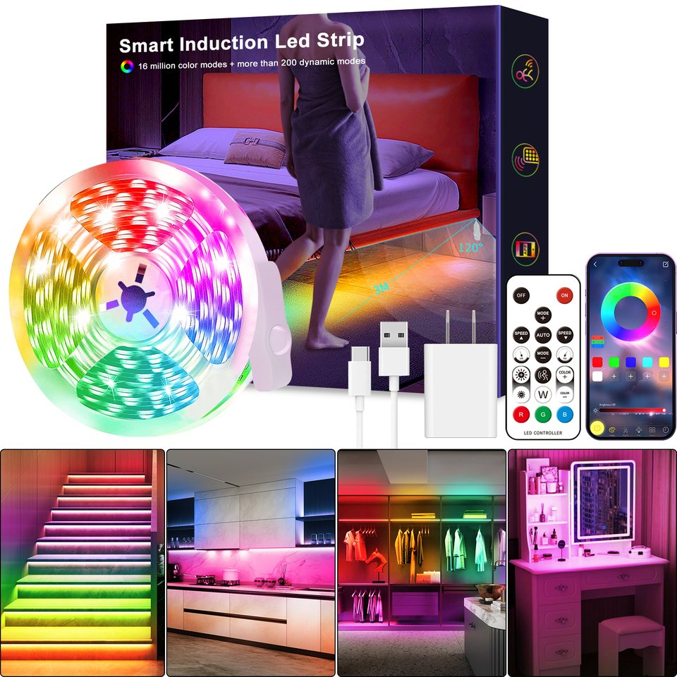 

KANTUTOE RGB светодиодная лента с датчиком движения