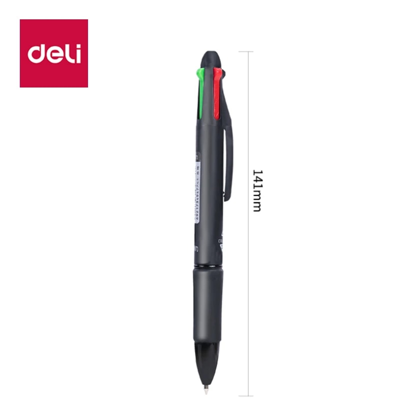 

Шариковые ручки Deli 4-в-1 синие, черные, красные, зеленые