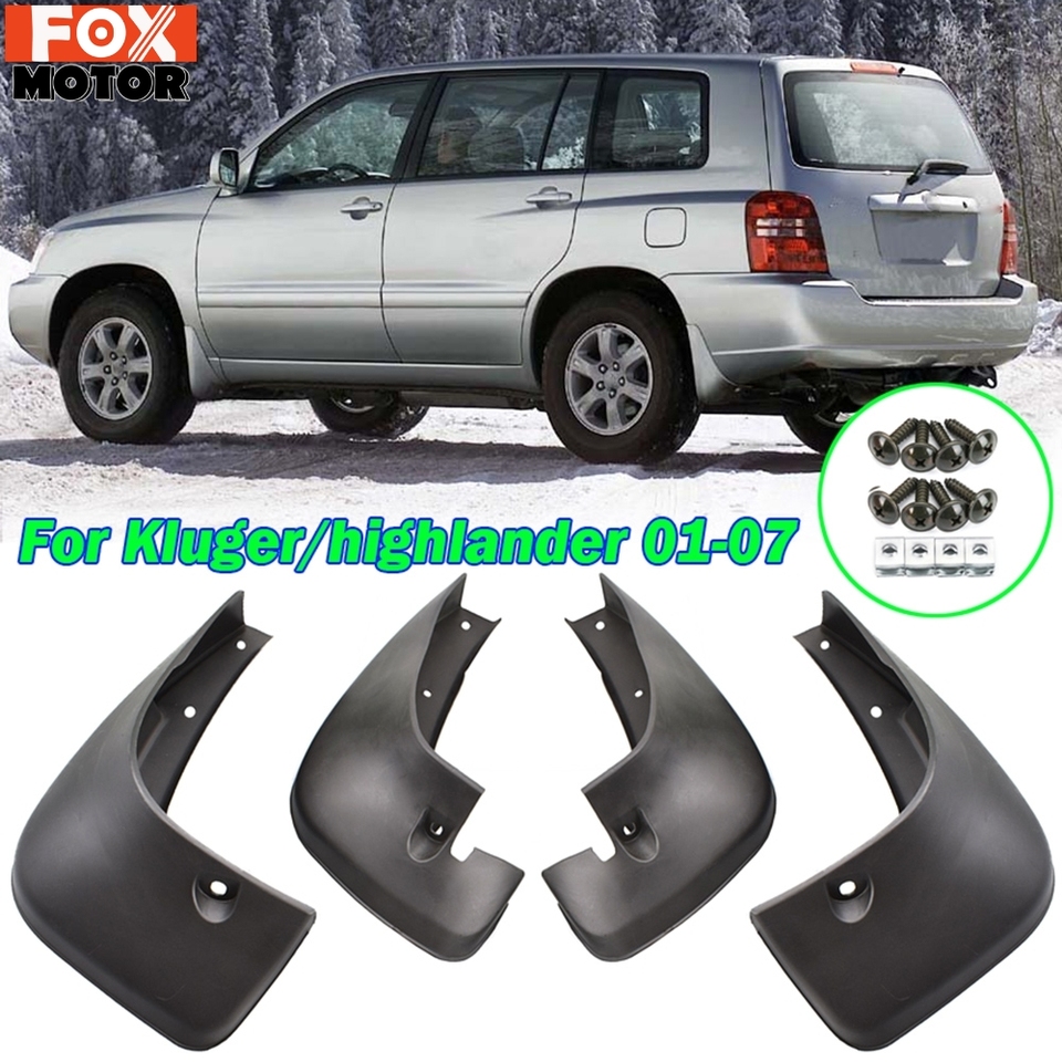 

4 шт. литые брызговики для Toyota Highlander Kluger 2001-2007 XU20, брызговики 2002 2003 2004 2005 2006