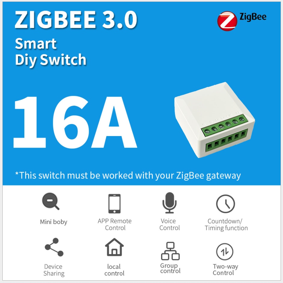 

Умный двухсторонний выключатель ZBMINI01