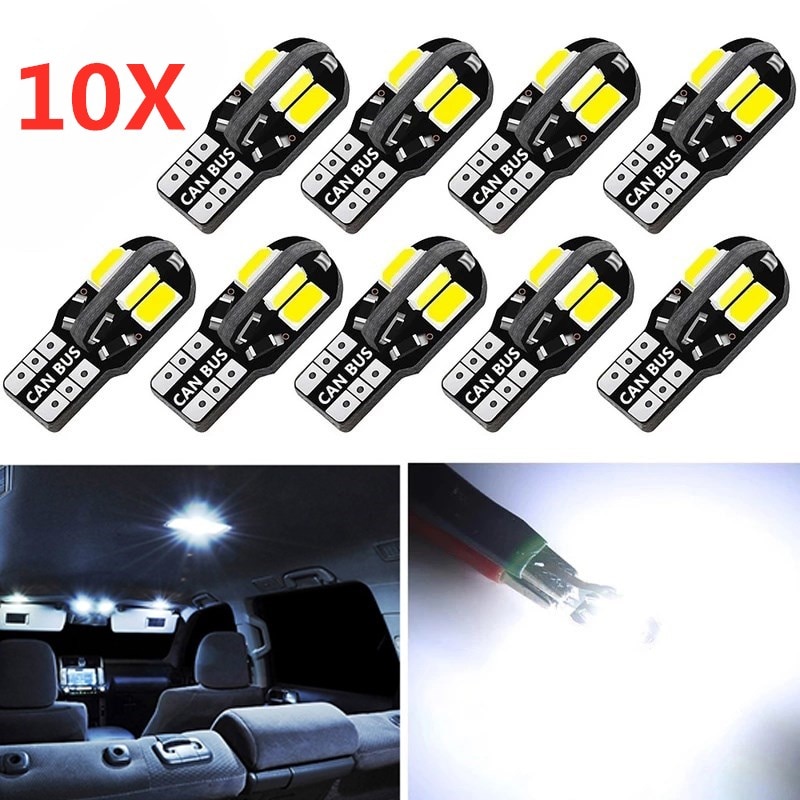 

Светодиодная лампа T10 5730 8SMD 12 в 6000K, 10/2 шт.