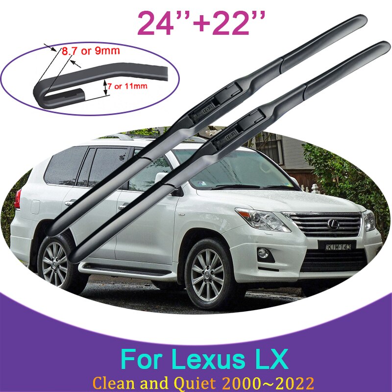 

Для Lexus LX 470 570 LX470 LX570 J201 J80 J300 2000 ~ 2022 прочные резиновые щетки стеклоочистителя щетки переднего лобового стекла автомобильные аксессуары