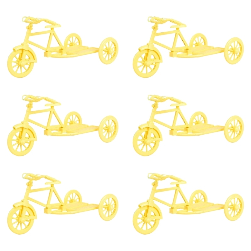 

Миниатюрные фигурки трехколесных велосипедов, пластик, набор из 6 штук