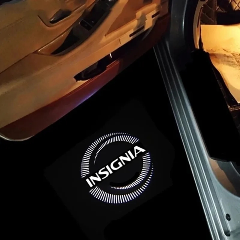 

2X светодиодные уникальные лампы для проектора, аксессуары для Insignia 2009-2018 2017 2010 2016 2011 2015 2012 2014 2013, приветственный свет двери автомобиля